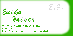 eniko haiser business card
